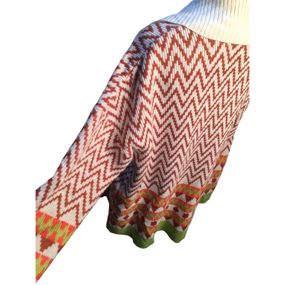 Great Geometric Pattern Colorful Long Sweater by So It Is - Size Large - Picture 11 of 11